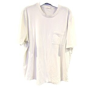 Tasc T Shirt Mens XL White‎ Bamboo Blend Stretch Casual Preppy Logo Stretch S/S